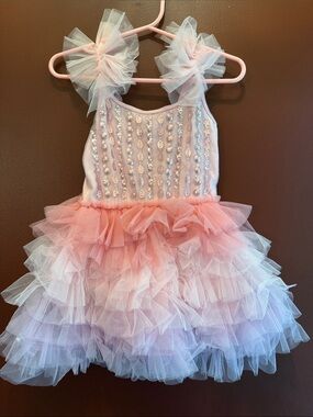 Tutu Du Monde - Pink Tulle Ruffle Kids Costume Dress with Sequin Bodice